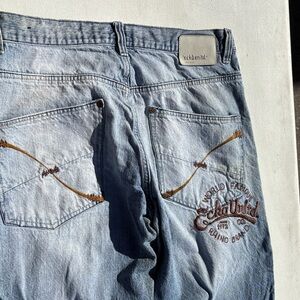 Ecko Unlimited Men's Light Blue Relaxed Jeans